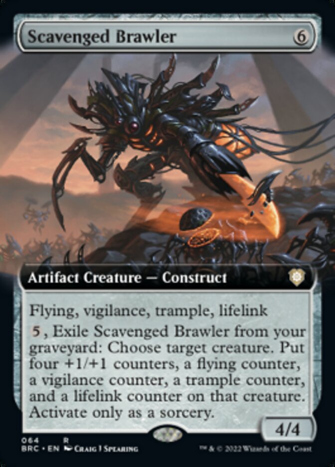 Scavenged Brawler (Extended Art) [The Brothers' War Commander] | Good Games Cannington