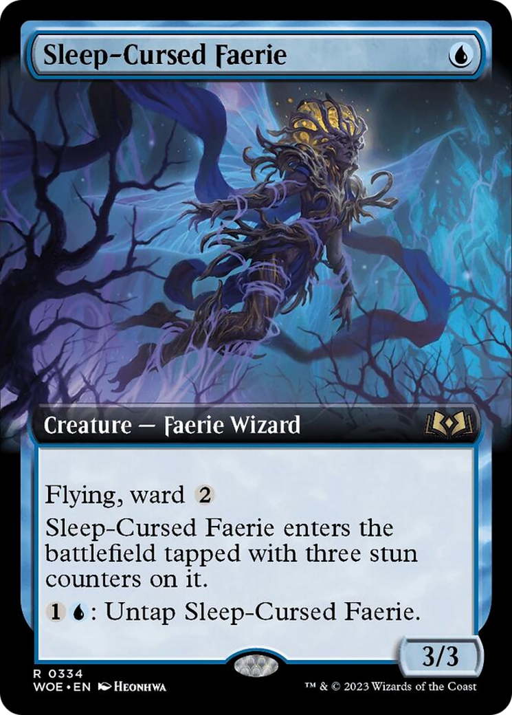 Sleep-Cursed Faerie (Extended Art) [Wilds of Eldraine] | Good Games Cannington