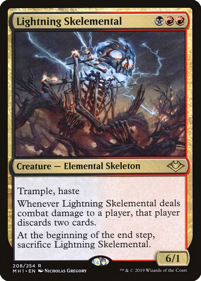 Lightning Skelemental 208/254 (Modern Horizons)  | Good Games Cannington