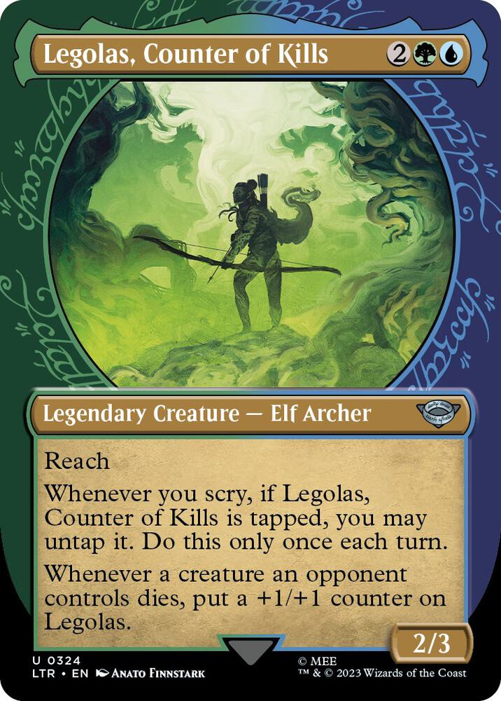 Legolas Counter of Kills Showcase 324 (Universes Beyond: The Lord of the Rings: Tales of Middle-earth)  - Foil | Good Games Cannington
