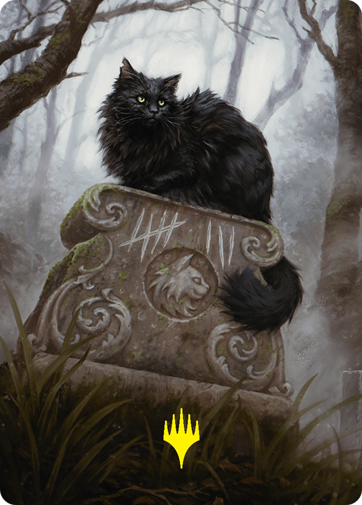 Nine-Lives Familiar 2 Art Card (36/54) (Gold-Stamped Planeswalker Symbol) [Foundations Art Series] | Good Games Cannington
