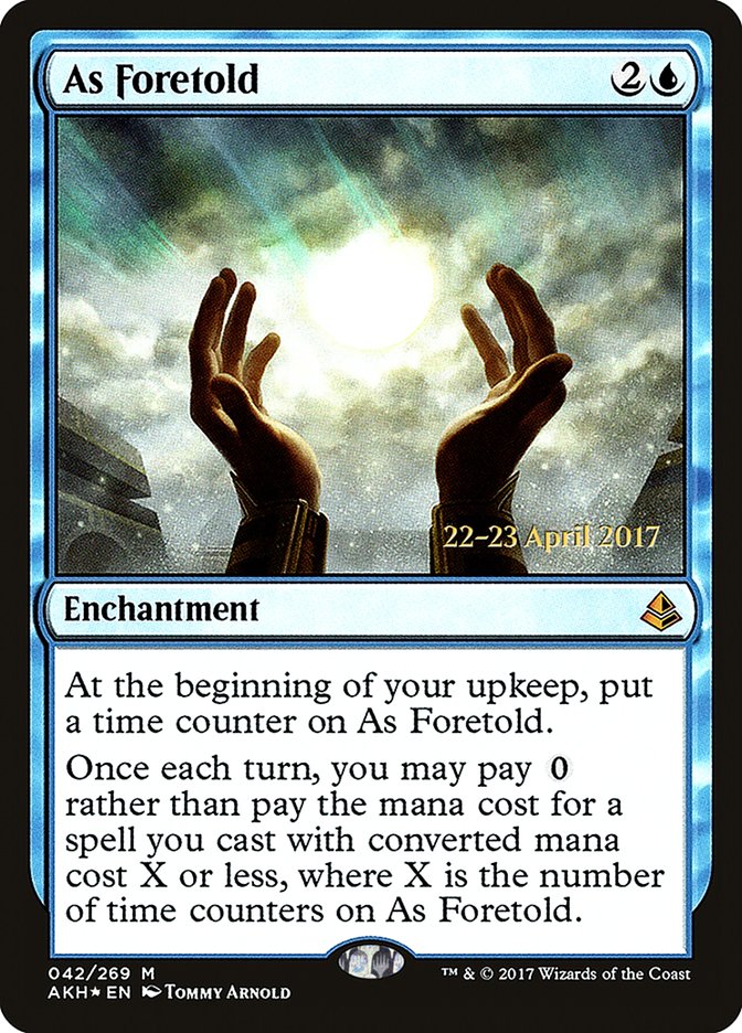 As Foretold [Amonkhet Prerelease Promos] | Good Games Cannington
