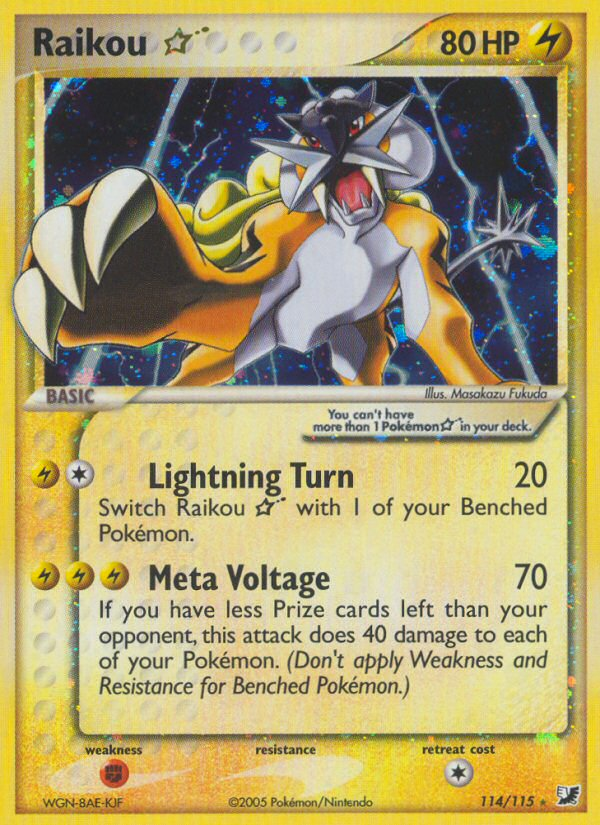 Raikou Star (114/115) [EX: Unseen Forces] | Good Games Cannington