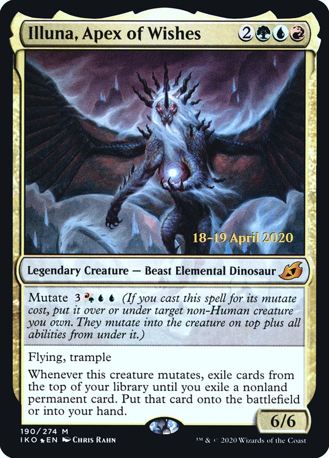 Illuna, Apex of Wishes [Ikoria: Lair of Behemoths Prerelease Promos] | Good Games Cannington