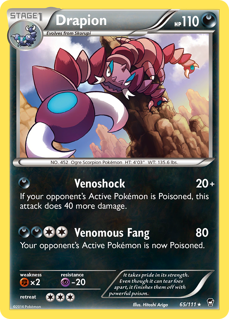 Drapion (65/111) [XY: Furious Fists] | Good Games Cannington