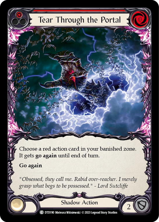 Tear Through the Portal (Red) [DTD190] (Dusk Till Dawn)  Rainbow Foil | Good Games Cannington