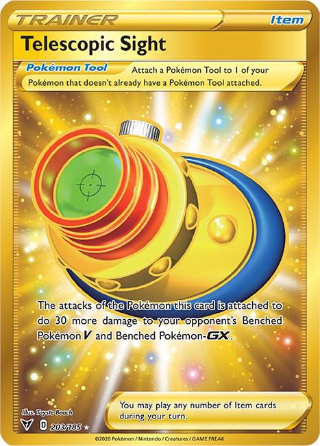 Telescopic Sight Secret 203/185 (SWSH04: Vivid Voltage)  - Holofoil | Good Games Cannington