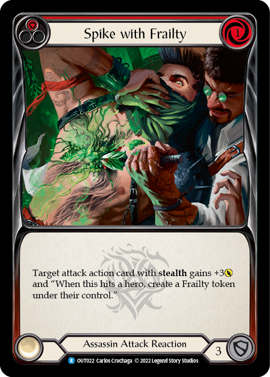 Spike with Frailty (Red) [OUT022] (Outsiders)  Rainbow Foil | Good Games Cannington