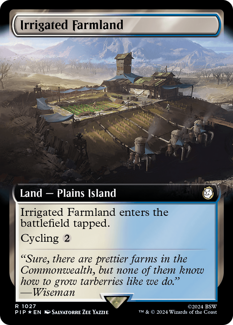 Irrigated Farmland (Extended Art) (Surge Foil) [Fallout] | Good Games Cannington