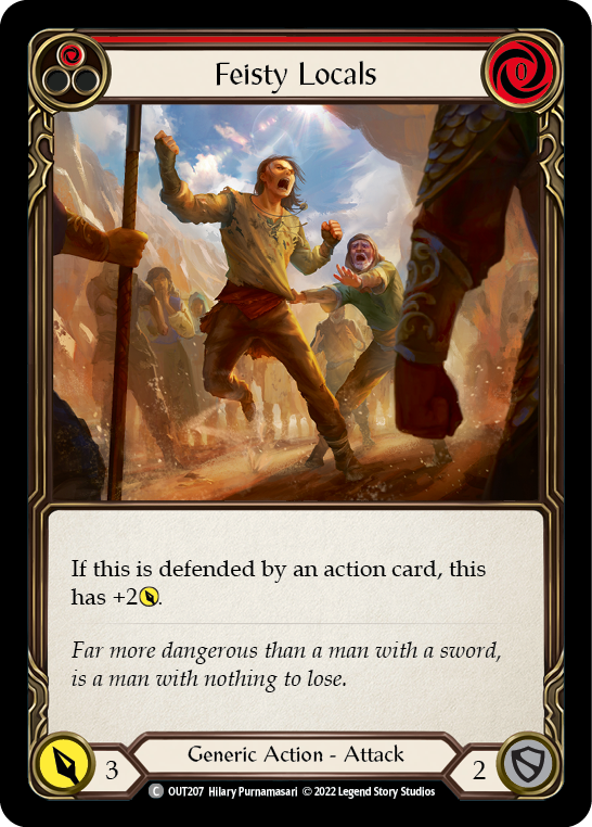 Feisty Locals (Red) [OUT207] (Outsiders)  Rainbow Foil | Good Games Cannington