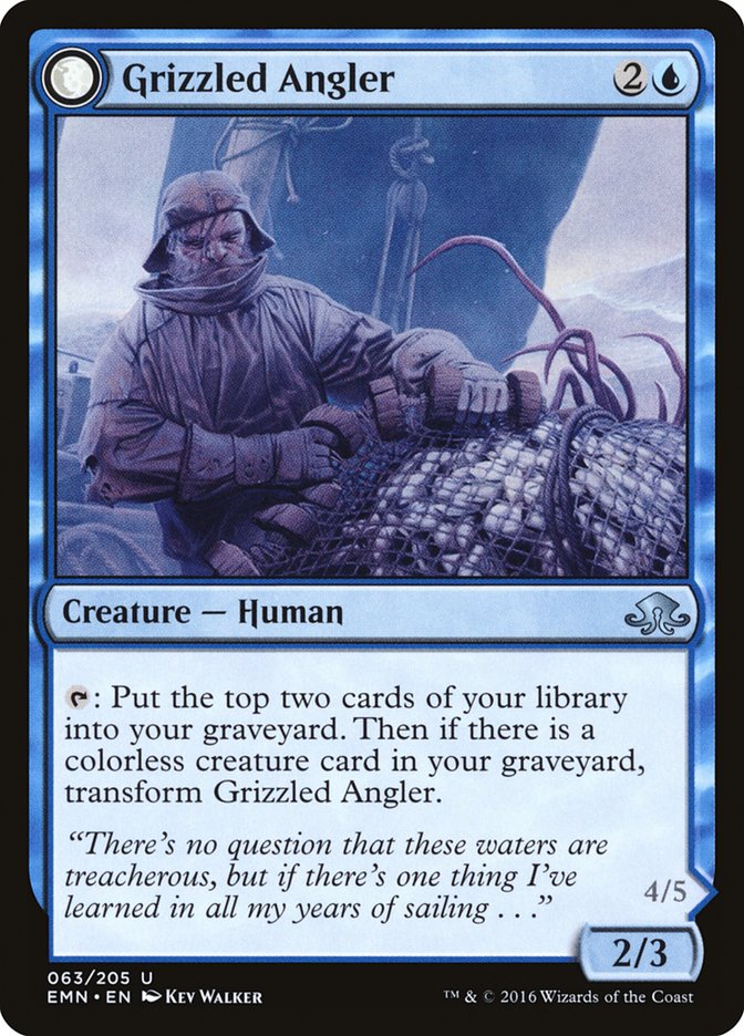 Grizzled Angler // Grisly Anglerfish [Eldritch Moon] | Good Games Cannington