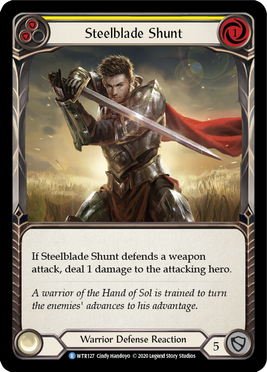 Steelblade Shunt (Yellow) [U-WTR127] (Welcome to Rathe Unlimited)  Unlimited Rainbow Foil | Good Games Cannington