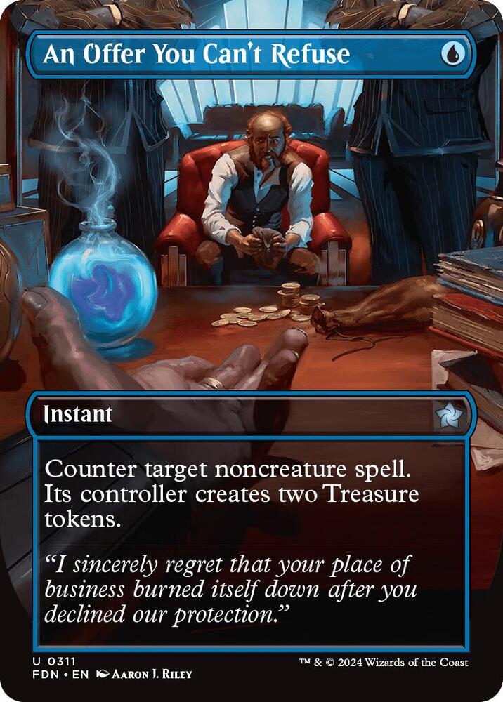 An Offer You Can't Refuse 311/291 (Foundations)  - Borderless Foil | Good Games Cannington