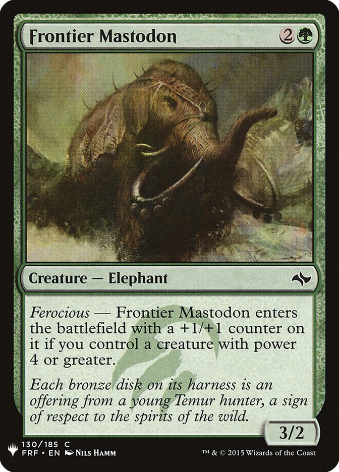 Frontier Mastodon [Mystery Booster] | Good Games Cannington