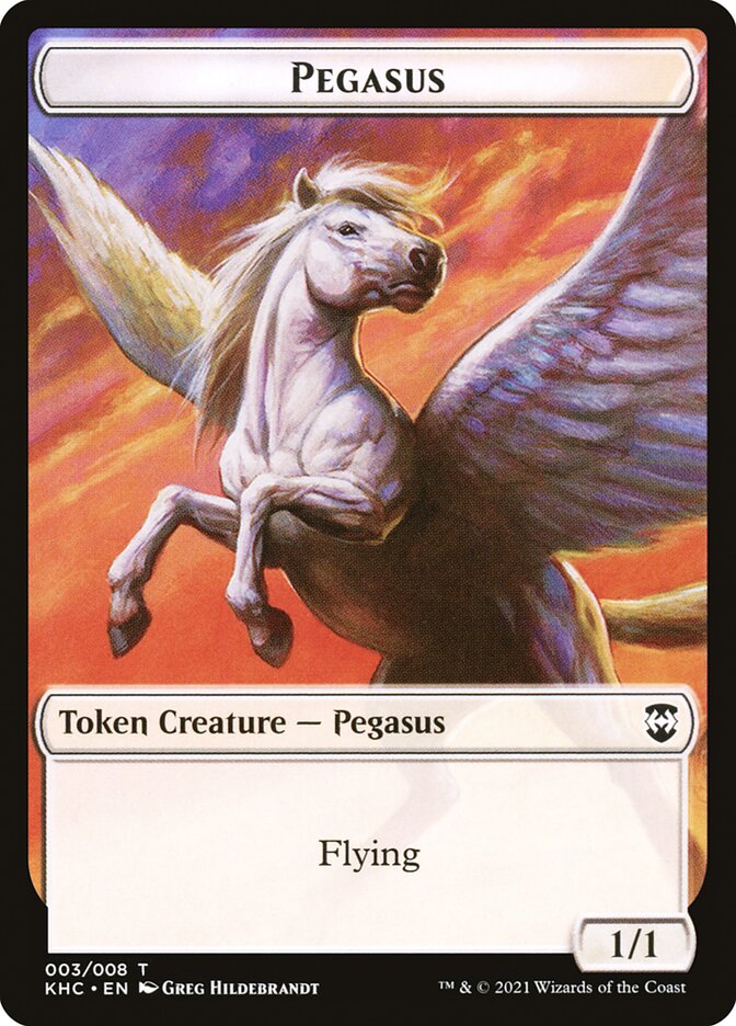 Kithkin Soldier // Pegasus Double-Sided Token [Kaldheim Commander Tokens] | Good Games Cannington