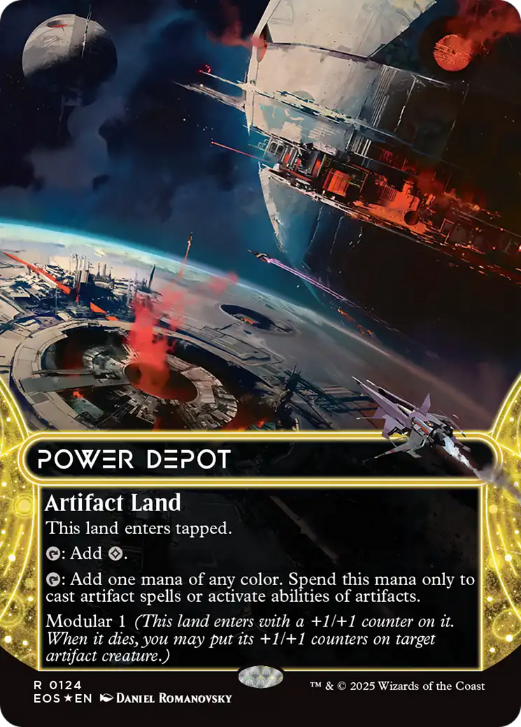 Power Depot (0124) (Borderless) (Galaxy Foil) [Edge of Eternities: Stellar Sights] | Good Games Cannington