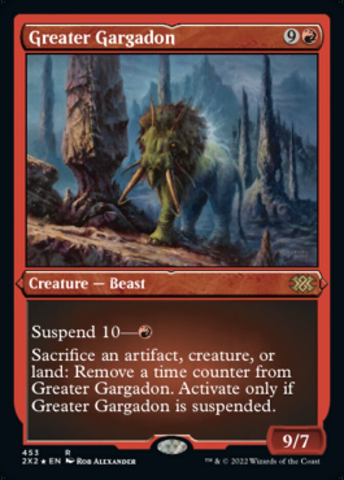 Greater Gargadon (Foil Etched) [Double Masters 2022] | Good Games Cannington