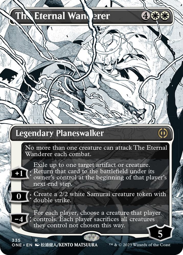 The Eternal Wanderer 335 (Phyrexia: All Will Be One)  - Borderless | Good Games Cannington