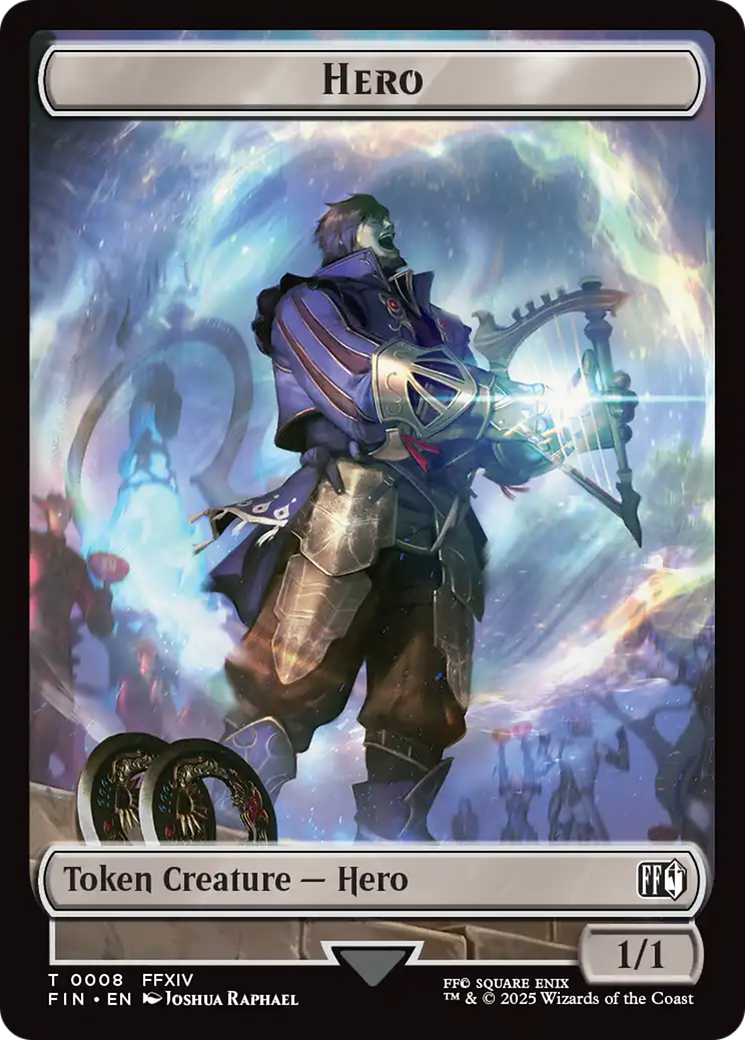Human Soldier // Hero (0008) Double-Sided Token [FINAL FANTASY Commander Tokens] | Good Games Cannington