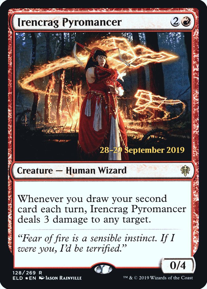 Irencrag Pyromancer [Throne of Eldraine Prerelease Promos] | Good Games Cannington