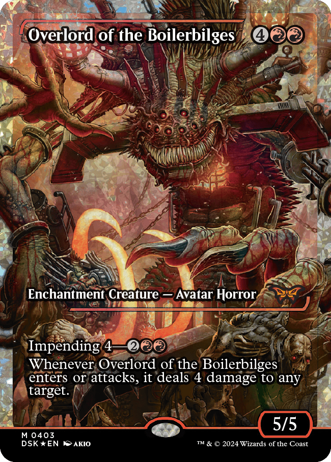 Overlord of the Boilerbilges (Japan Showcase Fracture Foil) [Duskmourn: House of Horror] | Good Games Cannington