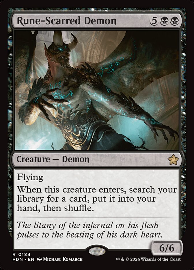 Rune-Scarred Demon 184 (Foundations)  - Foil | Good Games Cannington