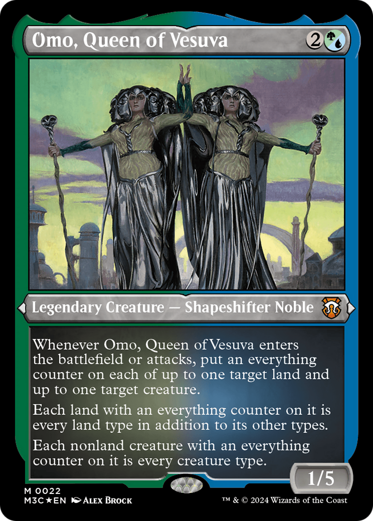 Omo, Queen of Vesuva (Foil Etched) [Modern Horizons 3 Commander] | Good Games Cannington