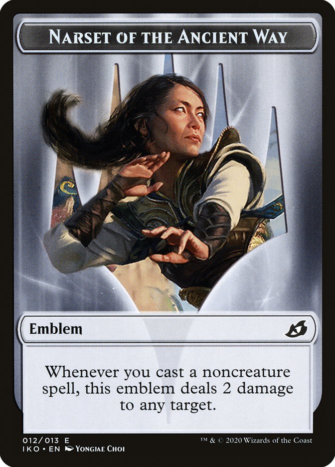 Narset of the Ancient Way Emblem [Ikoria: Lair of Behemoths Tokens] | Good Games Cannington