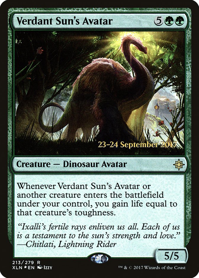 Verdant Sun's Avatar [Ixalan Prerelease Promos] | Good Games Cannington
