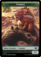 Treasure // Varmint Double-Sided Token [Outlaws of Thunder Junction Tokens] | Good Games Cannington