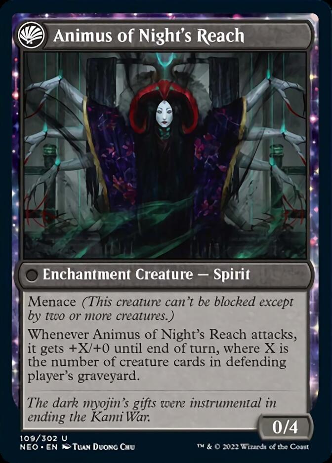 The Long Reach of Night // Animus of Night's Reach [Kamigawa: Neon Dynasty] | Good Games Cannington