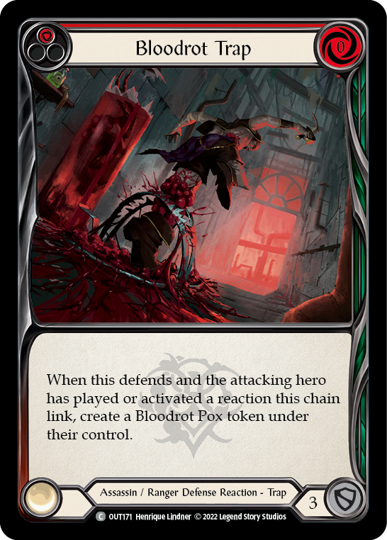 Bloodrot Trap (Red) [OUT171] (Outsiders)  Rainbow Foil | Good Games Cannington