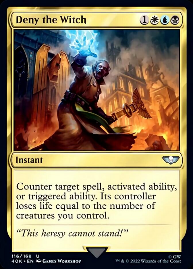 Deny the Witch (Surge Foil) [Warhammer 40,000] | Good Games Cannington