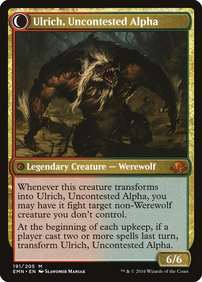 Ulrich of the Krallenhorde // Ulrich, Uncontested Alpha [Eldritch Moon] | Good Games Cannington