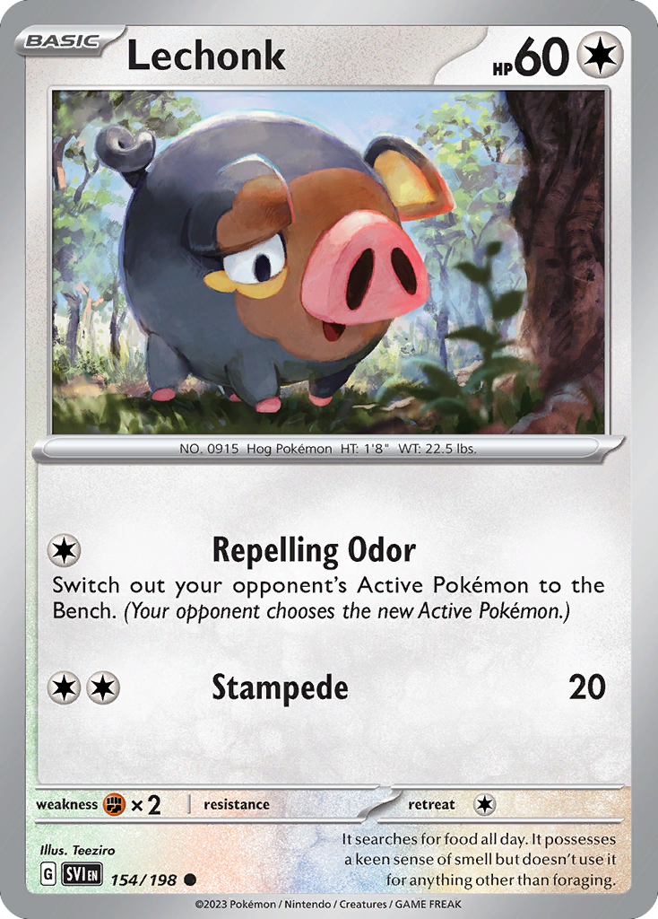 Lechonk (154/198) (Theme Deck Exclusive) [Scarlet & Violet: Base Set] | Good Games Cannington