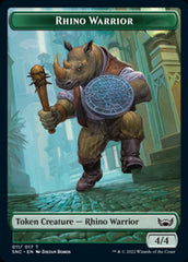 Treasure (017) // Rhino Warrior Double-Sided Token [Streets of New Capenna Tokens] | Good Games Cannington