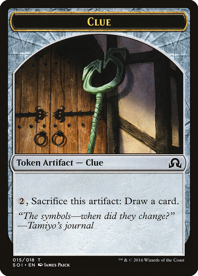 Clue Token (015/018) [Shadows over Innistrad Tokens] | Good Games Cannington