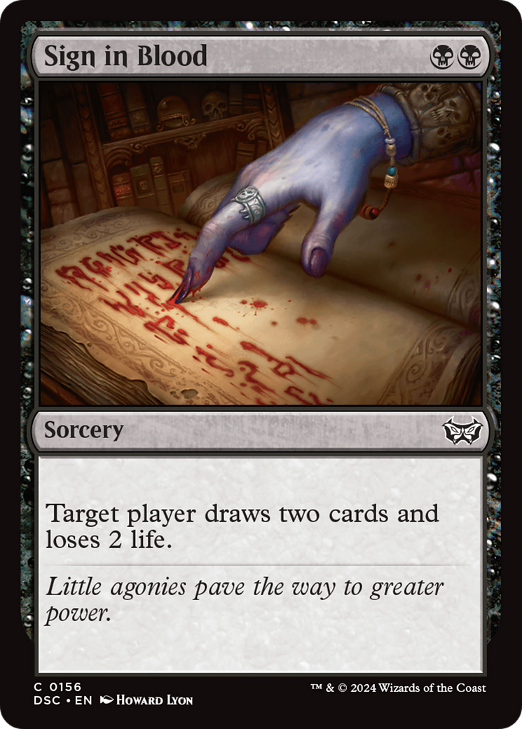 Sign in Blood [Duskmourn: House of Horror Commander] | Good Games Cannington