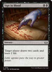 Sign in Blood [Duskmourn: House of Horror Commander] | Good Games Cannington