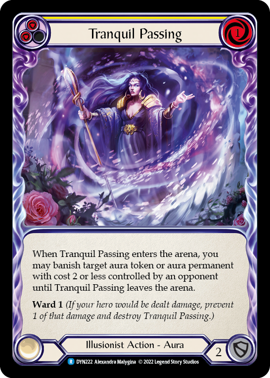 Tranquil Passing (Yellow) [DYN222] (Dynasty)  Rainbow Foil | Good Games Cannington