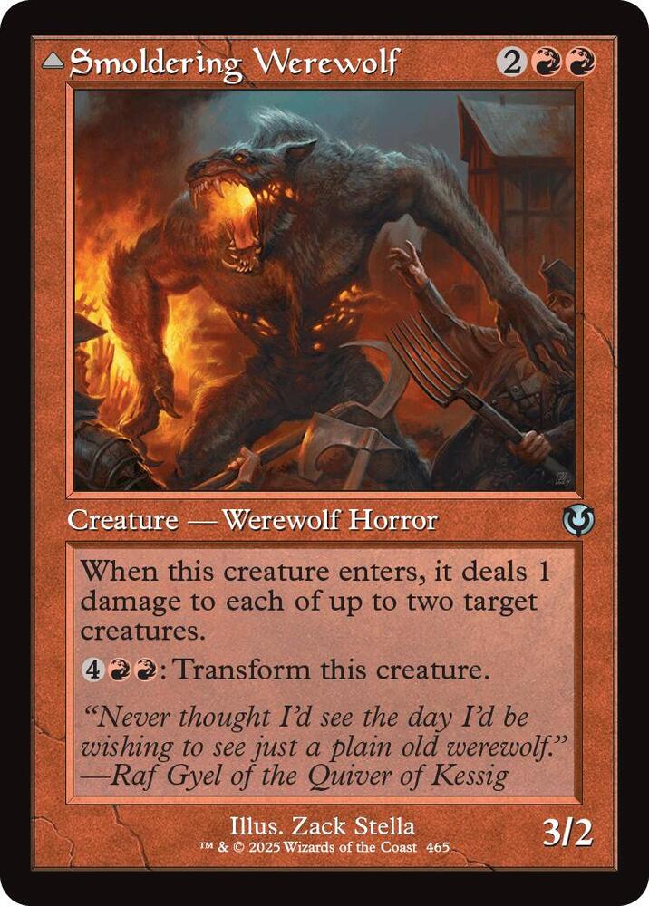 Smoldering Werewolf Retro Frame 465 (Innistrad Remastered)  | Good Games Cannington