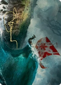 Run Ashore Art Card (Gold-Stamped Signature) [Kaldheim Art Series] | Good Games Cannington