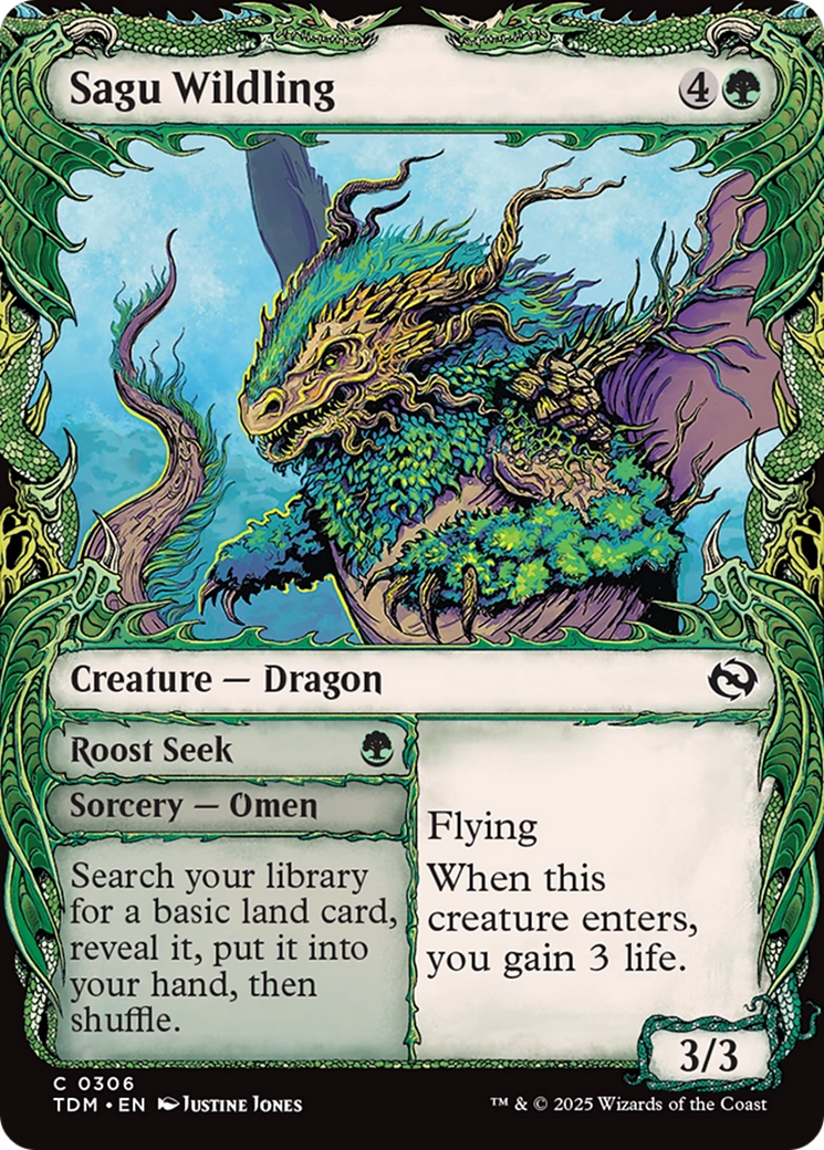 Sagu Wildling (Showcase) [Tarkir: Dragonstorm] | Good Games Cannington