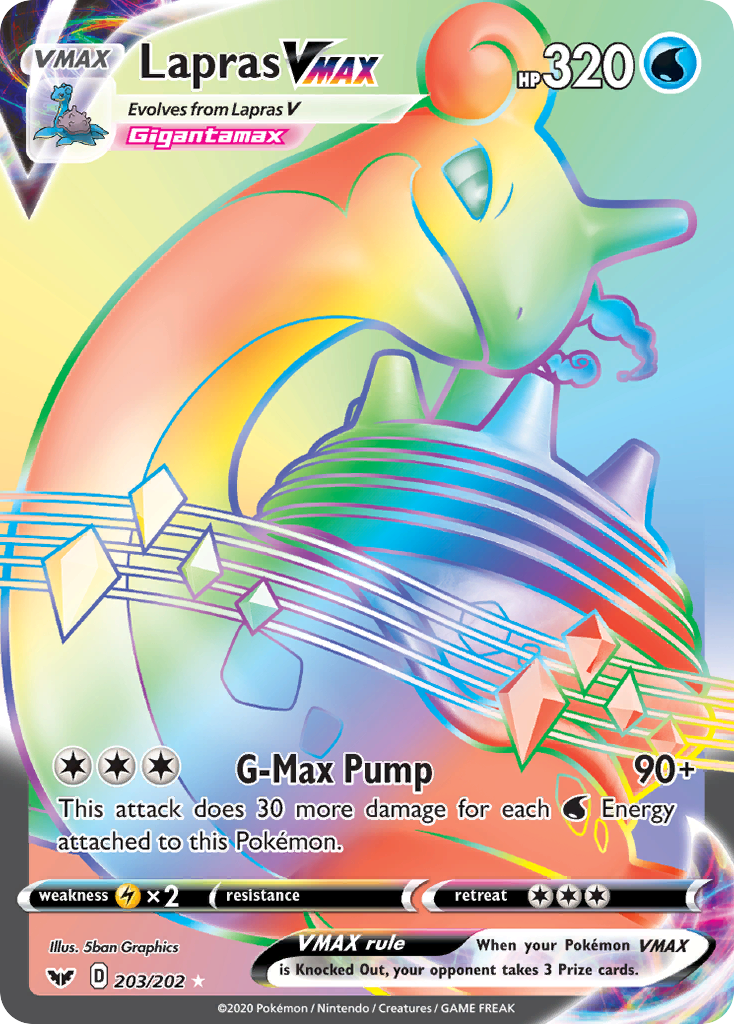 Lapras VMAX (203/202) [Sword & Shield: Base Set] | Good Games Cannington