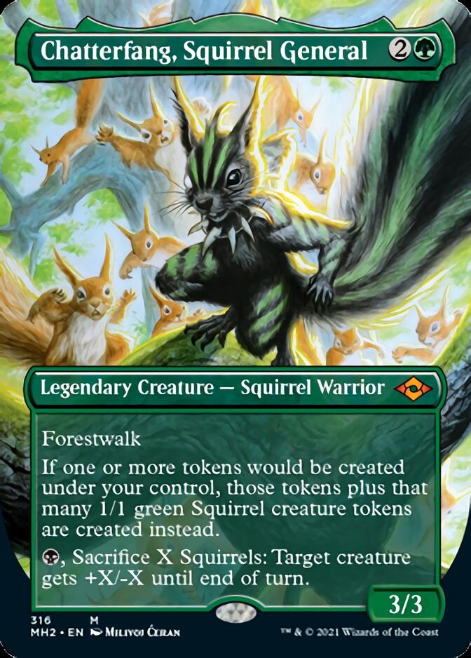 Chatterfang, Squirrel General (Borderless Alternate Art) [Modern Horizons 2] | Good Games Cannington
