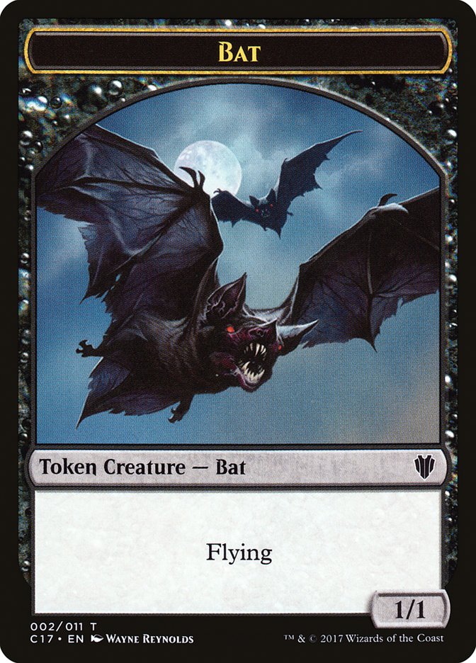 Bat // Vampire Double-Sided Token [Commander 2017 Tokens] | Good Games Cannington