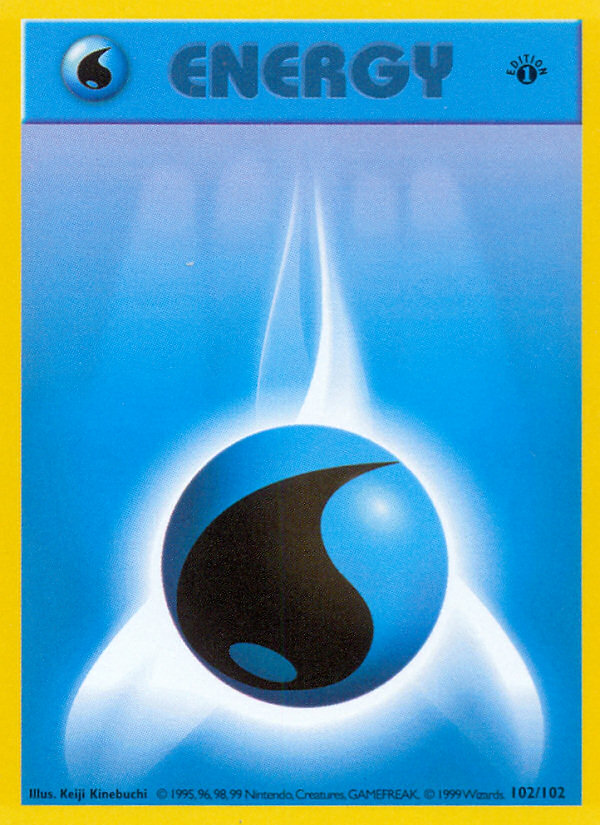 Water Energy (102/102) (Shadowless) [Base Set 1st Edition] | Good Games Cannington