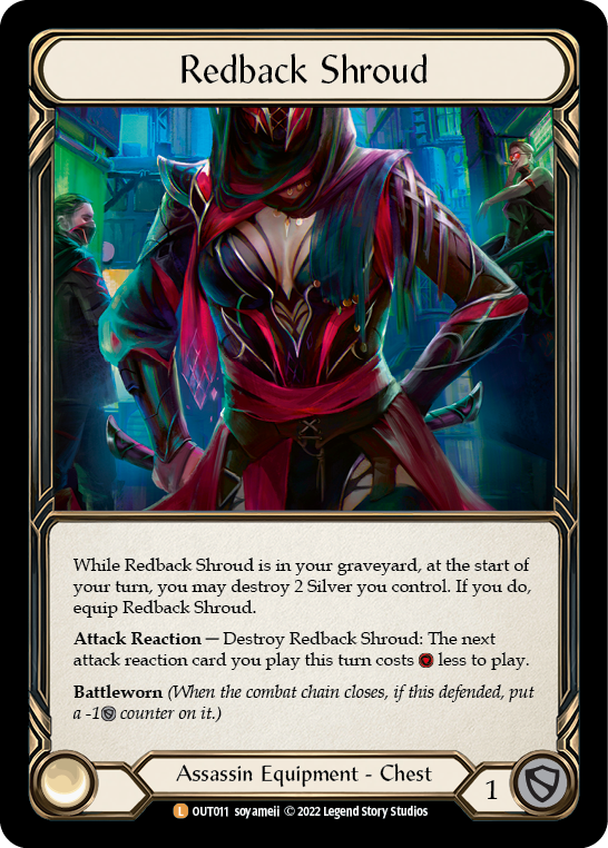 Redback Shroud [OUT011] (Outsiders)  Rainbow Foil | Good Games Cannington