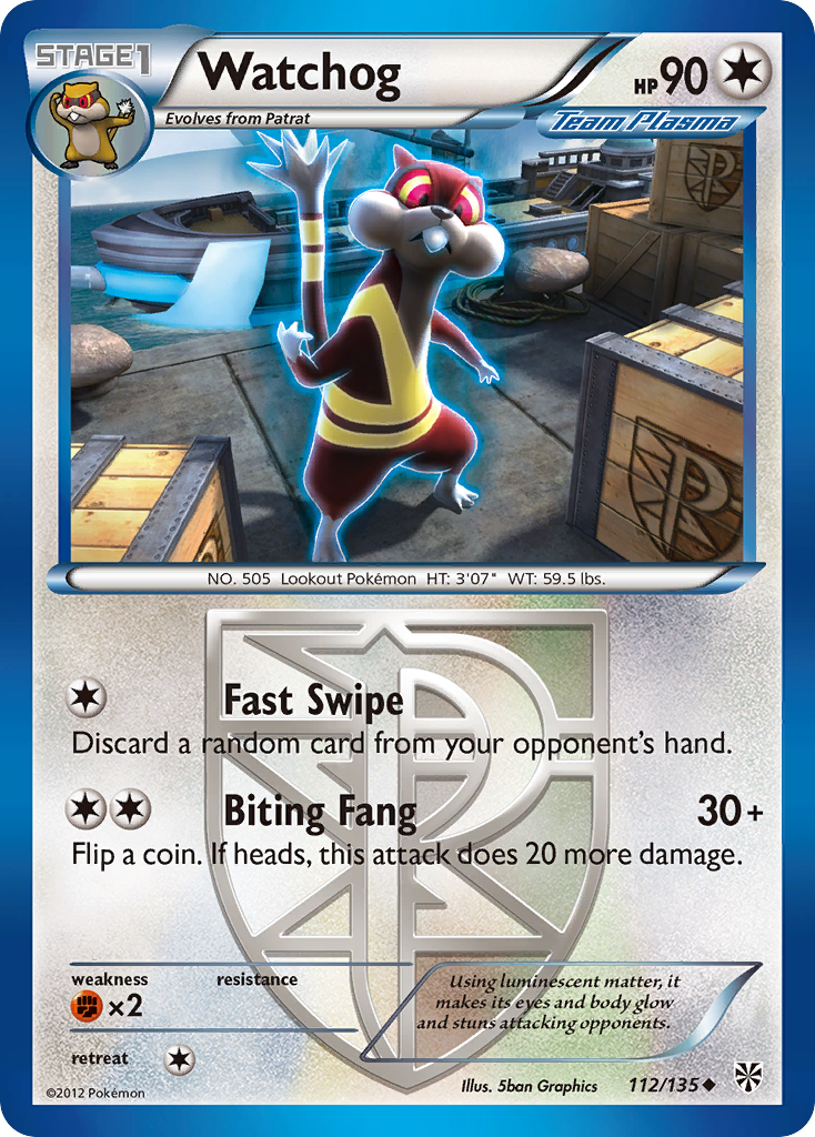 Watchog (112/135) [Black & White: Plasma Storm] | Good Games Cannington