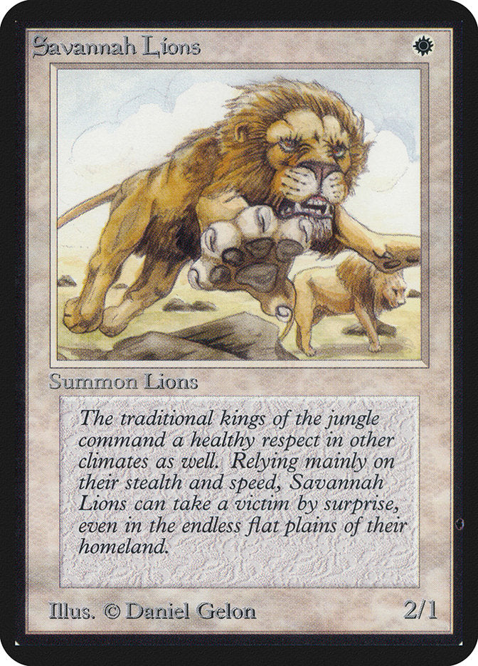 Savannah Lions [Alpha Edition] | Good Games Cannington